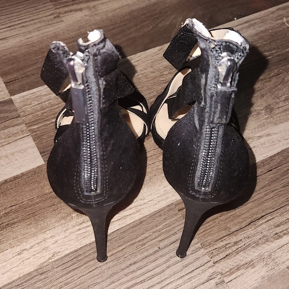 Imagine VINCE CAMUTO Devin Satin High-Heel Ankle Strap Sandals Size 9